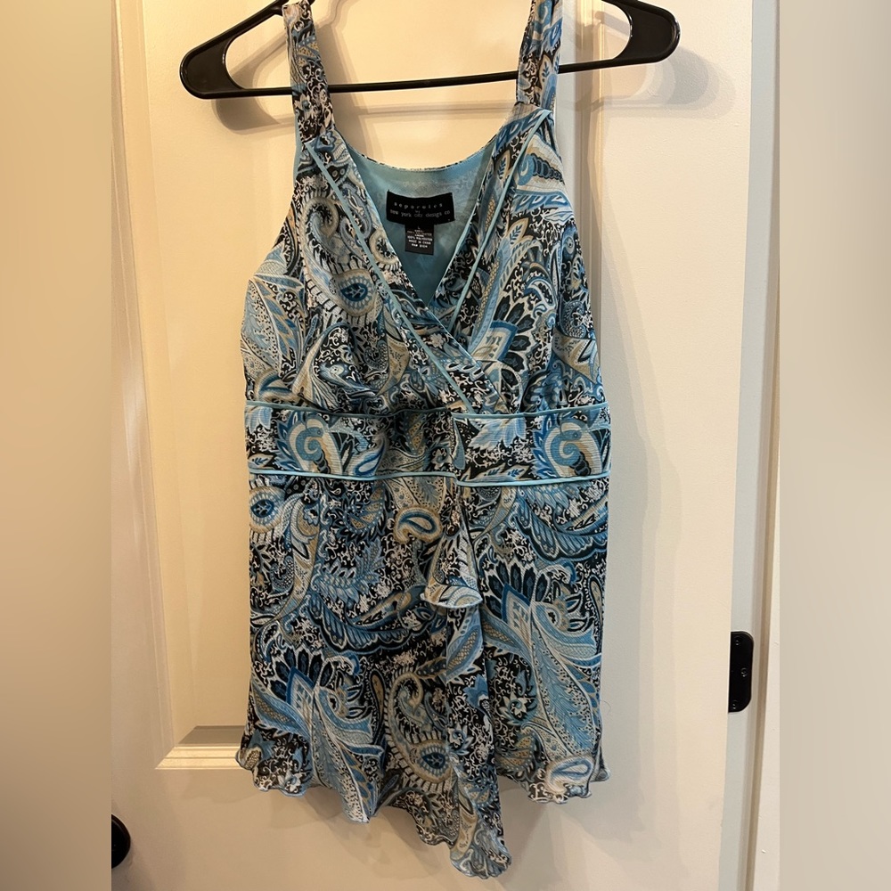 Sheer ruffled top